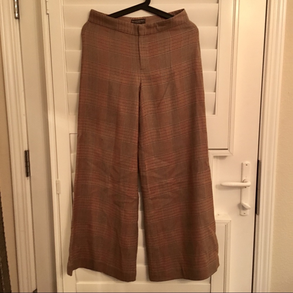 Banana Republic Wool Blend Plaid Pants in Brown